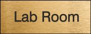 Safety Sign, Legend: LAB ROOM