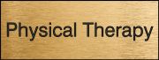 Safety Sign, Legend: PHYSICAL THERAPY