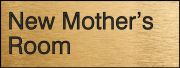 Labeling, Legend: NEW MOTHER'S ROOM
