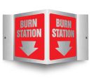 BURN STATION W/ARROW