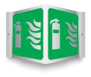Brushed Aluminum 3D Projection Signs: Fire Extinguisher
