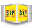 Custom Safety Signs, Legend: Brushed Aluminum 3D Projection™ Signs: Custom