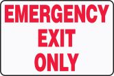EMERGENCY EXIT ONLY