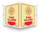 Safety Sign, Legend: FIRE ALARM