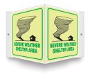 Safety Sign, Legend: SEVERE WEATHER SHELTER AREA