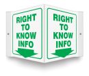 Safety Sign, Legend: RIGHT TO KNOW INFO