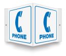 Safety Sign, Legend: PHONE W/GRAPHIC
