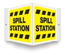 Safety Sign, Legend: SPILL STATION