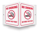 Safety Sign, Legend: NO SMOKING BEYOND THIS POINT