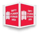 Safety Sign, Legend: EMPTY CYLINDER STORAGE AREA (W/GRAPHIC)