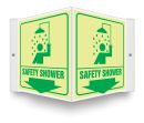 Safety Sign, Legend: SAFETY SHOWER