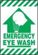 Safety Sign, Legend: EMERGENCY EYE WASH (W/ GRAPHIC)