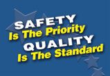 Plant & Facility, Legend: SAFETY IS THE PRIORITY QUALITY IS THE STANDARD
