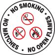NO SMOKING NO MATCHES NO OPEN FLAMES W/GRAPHIC