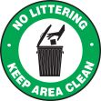 NO LITTERING KEEP AREA CLEAN W/GRAPHIC