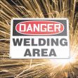 WELDING SPARKS GRAPHIC - DANGER WELDING AREA