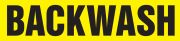 Pipe Marker, Legend: BACKWASH