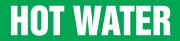 Pipe Marker, Legend: HOT WATER