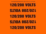 Pipe Marker, Legend: 120/208 VOLTS