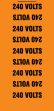 Pipe Marker, Legend: 240 VOLTS