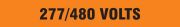 Pipe Marker, Legend: 277/480 VOLTS