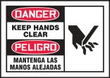 OSHA Danger Safety Labels: Keep Hands Clear