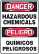 DANGER HAZARDOUS CHEMICALS (BILINGUAL)