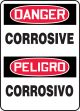 DANGER CORROSIVE (BILINGUAL)