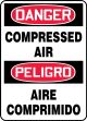 DANGER COMPRESSED AIR (BILINGUAL SPANISH)