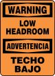 WARNING LOW HEADROOM (BILINGUAL SPANISH)