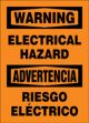 WARNING ELECTRICAL HAZARD (BILINGUAL SPANISH)