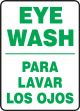 Safety Sign, Legend: EYE WASH (BILINGUAL)