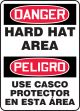 DANGER HARD HAT AREA (BILINGUAL)