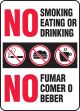 NO SMOKING EATING OR DRINKING (W/GRAPHIC) (BILINGUAL)