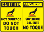 HOT SURFACE DO NOT TOUCH (W/GRAPHIC) (BILINGUAL)