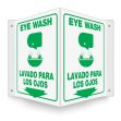 Safety Sign, Legend: EYE WASH (BILINGUAL - SPANISH)