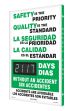 Bilingual Digi-Day® 3 Electronic Scoreboards: Safety Is the Priority - Quality Is The Standard - _Days Without An Accident