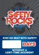 Digi-Day® 3 Magnetic Faces: Safety Rocks - Stay On Beat With Safety - _ Days Without A Lost Time Accident
