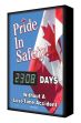 Backlit Digi-Day® 3 Electronic Scoreboards: Pride In Safety (Canadian) - _ Days Without A Lost Time Accident
