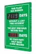 Digi-Day® 3 Electronic Scoreboards: This Plant Has Worked _ Days Without A Lost Time Accident - The Best Previous Record was _ Days - Do Your Part!