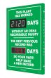 Digi-Day® 3 Electronic Scoreboards: This Plant Has Worked ____ Days Without An OSHA Recordable Injury - The Best Previous Record Was ____ Days