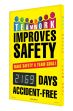 Digi-Day® 3 Electronic Safety Scoreboards: Teamwork Improve Safety - Make Safety A Team Goal