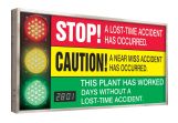 Digi-Day® 3 Electronic Signal Scoreboards:This Plant Has Worked _ Days Without A Lost Time Accident
