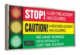 Digi-Day® 3 Electronic Signal Scoreboards: We Have Worked _ Days Without A Lost Time Accident