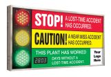 Semi-Custom Signal Digi-Day® 3 Electronic Scoreboards: This Plant Has Worked _ Days Without A Lost Time Accident