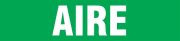 Pipe Marker, Legend: AIRE (WHITE ON GREEN)