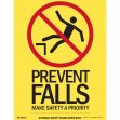 Motivational Poster: Prevent Falls - Make Safety A Priority (National Safety Stand-Down - Yellow)