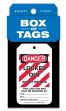Box of Tags: OSHA Danger - Locked Out - Do Not Operate