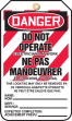 DANGER DO NOT OPERATE ELECTRICIANS AT WORK NE PAS MANOEUVRER ELECTRICIENS AU TRAVAIL ...