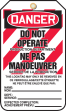 DANGER DO NOT OPERATE PRODUCTION DEPARTMENT NE PAS MANOEUVRER SERVICE DE LA PRODUCTION ...